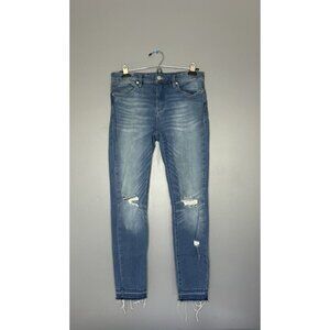 Blank NYC Blue Distressed Slim Straight Denim Jeans Women's Size 29